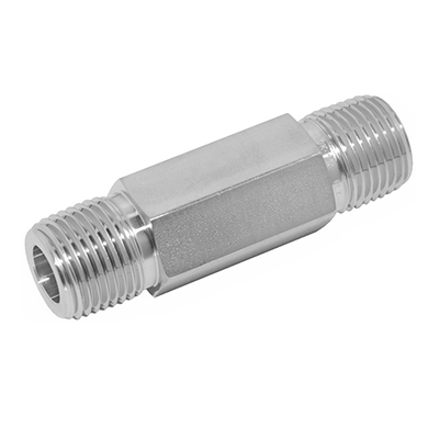 HEX LONG NIPPLE, 3", 1/4" NPT, S316