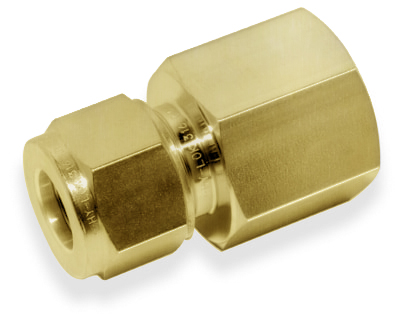 FEMALE CONNECTOR, 8MM O.D. - 1/2&quot; NPT, BRASS
