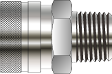 QUICK CONNECTOR, BODY, FULL FLOW, 1/2&quot; MALE NPT , S316