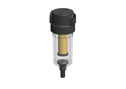 FILTER HOUSING, NN122, 1/4" NPT, 1/8" NPT DRAIN, 10 BAR, PA