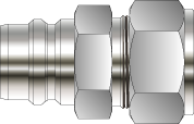 QUICK CONNECTOR, STEM, FULL FLOW, 3/8" O.D., S316
