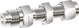 [H-ZBHC4-4-B SM6L] ZCR BULKHEAD MALE CONNECTOR, 1/4"