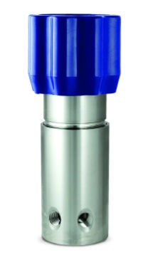 LOW FLOW PRESSURE REGULATOR, 690 - 200 BAR, 1/4" NPT, M PORT, SPRING LOADED, PEEK SEAT, S316
