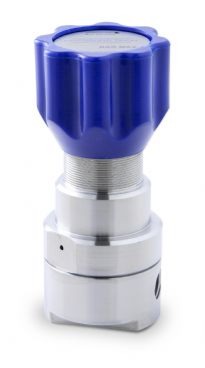 LOW FLOW PRESSURE REGULATOR, 50 - 10 BAR, 1/4" NPT, A PORT, FEP SEAT, S316