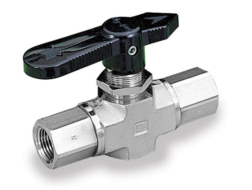 [SAHB2-F-4G-OS] 2 WAY BALL VALVE, 1/4"  FEMALE BSPP, OXYGEN CLEAN, 102 SERIE, S316