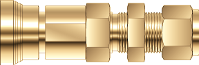 [BAQ1BBH-2T] QUICK CONNECTOR, BULKHEAD BODY, 1/8" O.D., BRASS