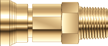 [BAQ1BM-4N] QUICK CONNECTOR, BODY, MALE 1/4" NPT, BRASS