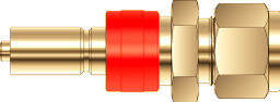 [BAQ2DSH-10M] QUICK CONNECTOR, STEM WITH VALVE, 10MM O.D., BRASS