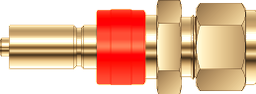 [BAQ2DSH-10M] QUICK CONNECTOR, STEM WITH VALVE, 10MM O.D.