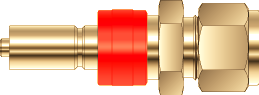 [BAQ2DSH-10M] QUICK CONNECTOR, STEM WITH VALVE, 10MM O.D., BRASS