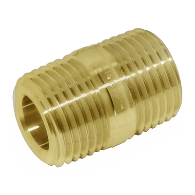 [BH-SBE-6N] CLOSE NIPPLE, 3/8" NPT, BRASS