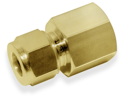 [BICFC-4-4N] FEMALE CONNECTOR, 1/4" O.D. - 1/4" NPT, BRASS