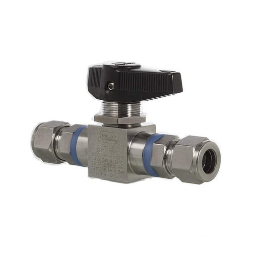 [SATHH-6M] 2 WAY BALL VALVE, 6MM O.D. TH SERIES, S316