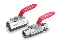 [SABVF-4N-PK] 2 WAY BALL VALVE, 1/4&quot; FEMALE NPT, 110 SERIE, PEEK, S316