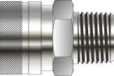 [SAQF2CM-6N] QUICK CONNETOR, BODY, FULL FLOW, MALE 3/8" NPT