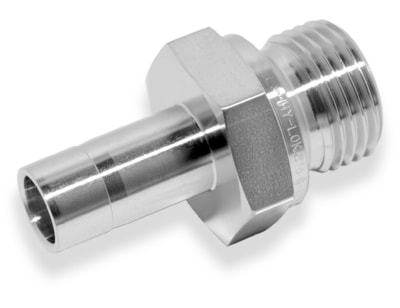 [SICAM-8-6G] MALE TUBE ADAPTER, 1/2" O.D. TUBE - 3/8" BSPP , S316
